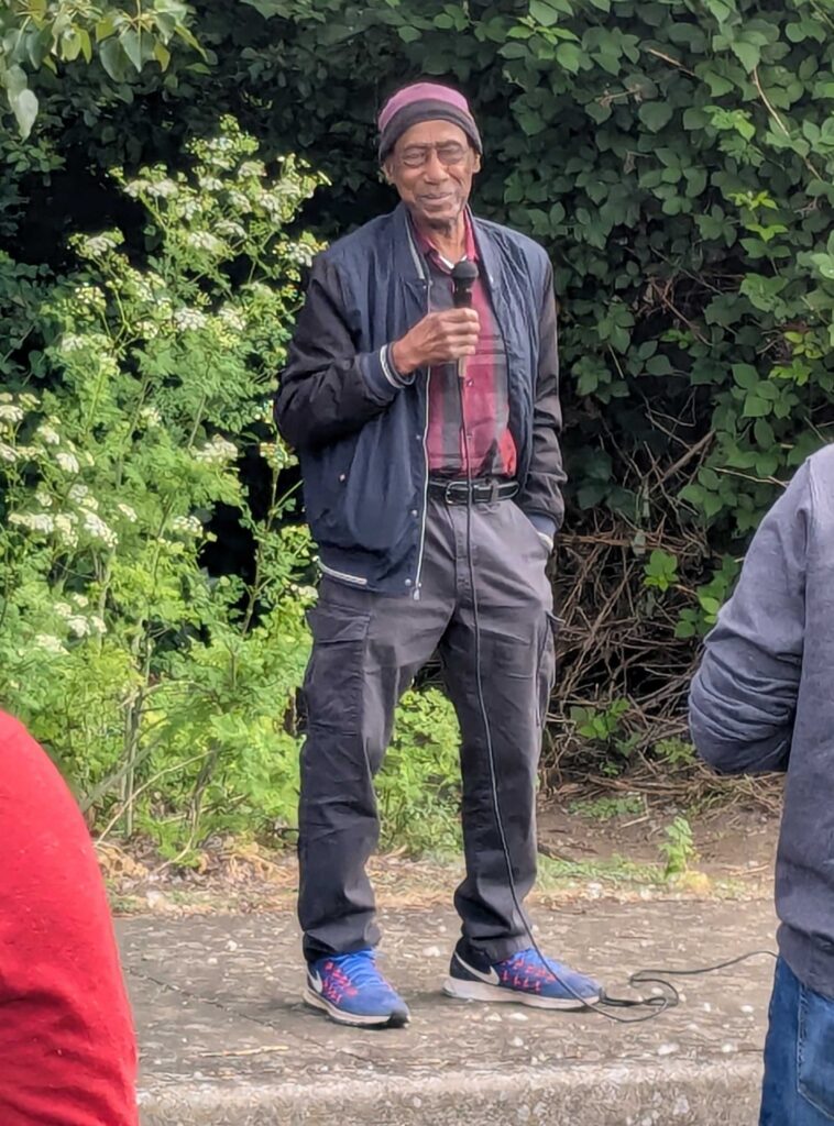 FHCO bus tour presenter Ed Washington speaks about the former city of Vanport